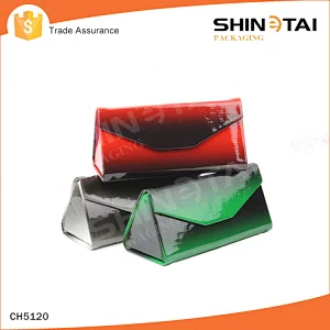 Factory Direct New Style Gradient Shiny Color Triangle Eyeglasses Case