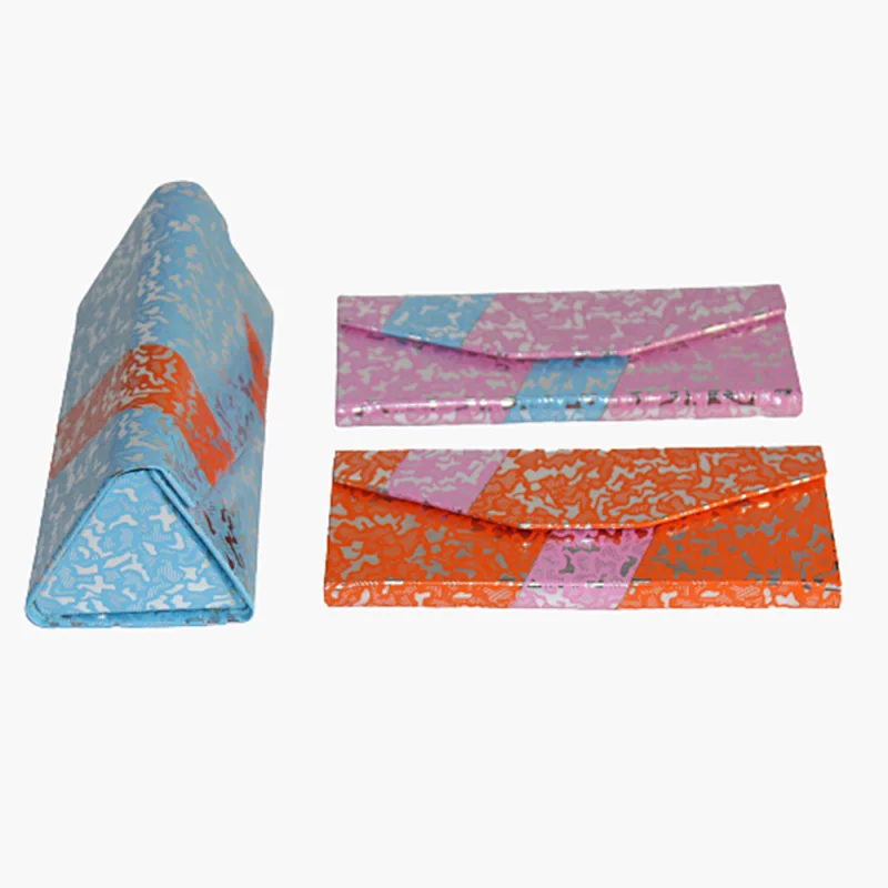 wholesale Folding Triangle Glasses Case Sunglasses Packaging High-Grade Sunglasses Case Handmade Box