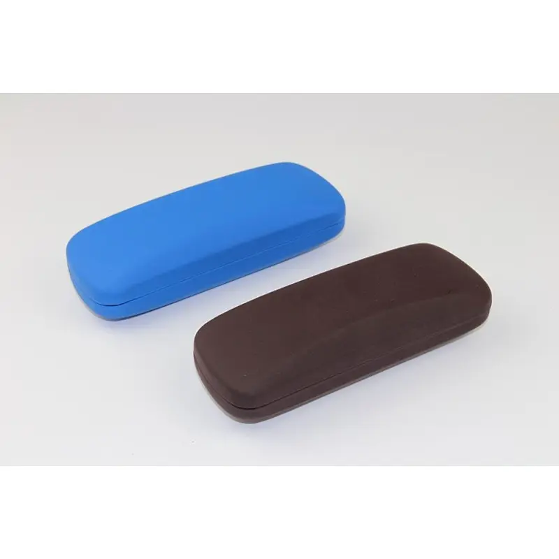 RED Economic Hard Case Covered With Leather Metal Case Cheap Spectacles Sunglasses Case