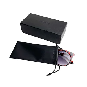 Custom Logo Sunglasses Case Set Black Sunglasses Box Paper Pouches Packaging