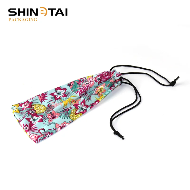 Hot Transfer Printing Microfiber Sunglass Bag
