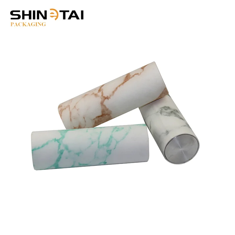 Marblling Cylindrical PU Lighter Magnetic Eyewear Case