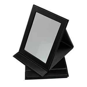 Pu Leather Custom Logo Foldable Easy Keep Table Optical Glasses Sunglasses Try On Makeup Mirror