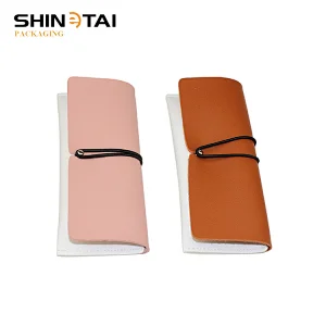 New Design Custom Logo Eyewear Case Contrast Color Soft PU Sunglasses Case