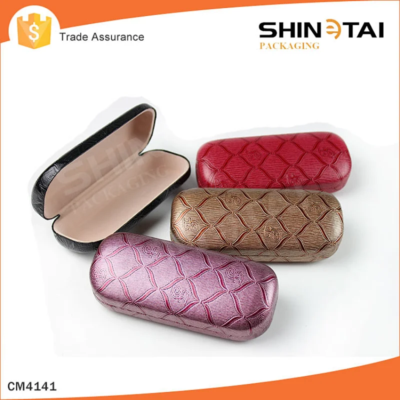 Cheap Glasses Case Metallic PU Leather Glasses Case