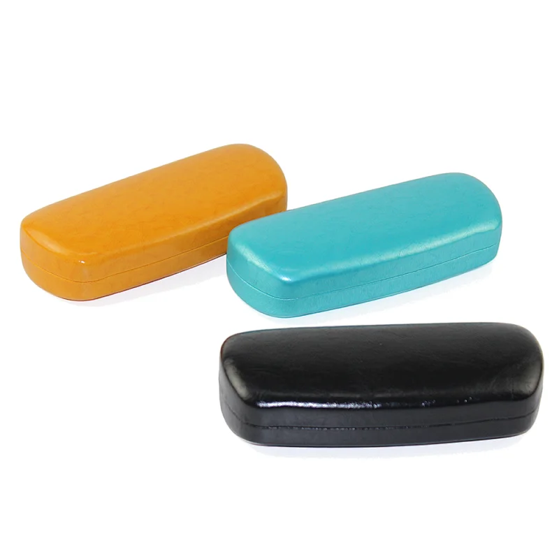 PU Leather Hard Eyewear Glasses Optical Cheap Case Metal