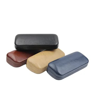 Classic Soft PU Leather Eyewear Glasses Metal Packing Case