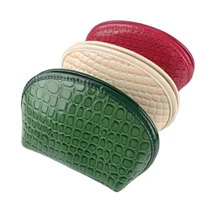 Zipper Beauty Bag Shell Shape Makeup Bag PU Leather Cosmetic Bag