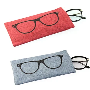Fabric Glasses Pouch Linen Eyeglass Case Bag Sunglasses Pouch