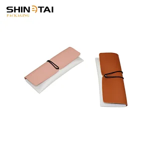 New Design Custom Logo Eyewear Case Contrast Color Soft PU Sunglasses Case