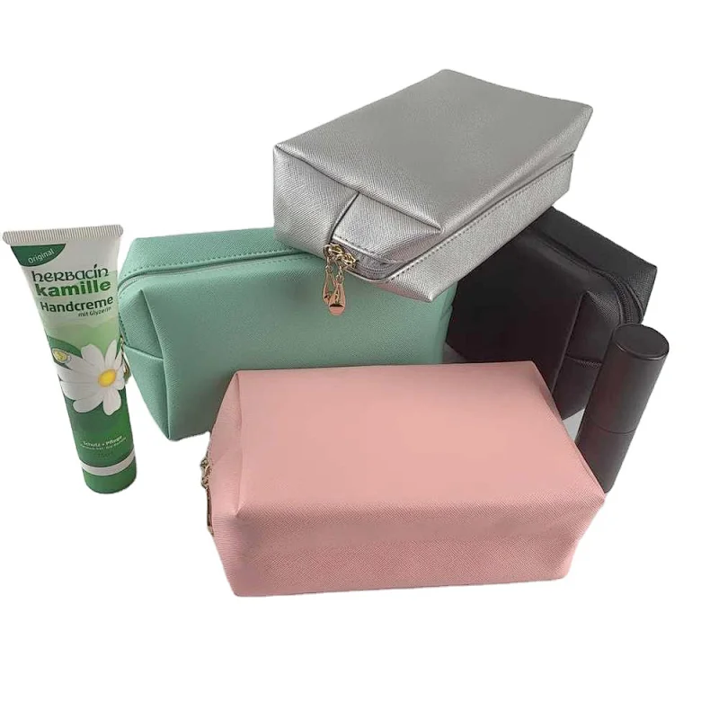 Colorful Beauty Bag Luxury Zipper Makeup Bag Cosmetic Bag Packaging PU Leather