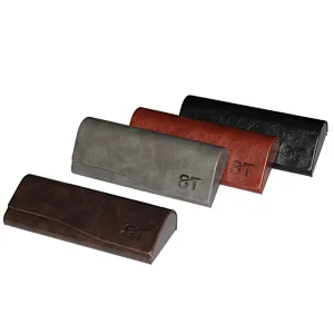 Wholesale Custom Made Eyewear Box Hard PU Case Leather Handmade Case Eyeglasses Case
