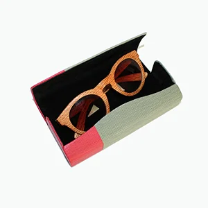 Hot Sale Color Spliced Aluminum Case for Glasses Handmade Luxury PU Sunglasses Case Glasses Case