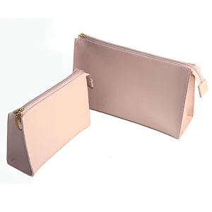 Pink Make Up Bag with Zipper for Travel