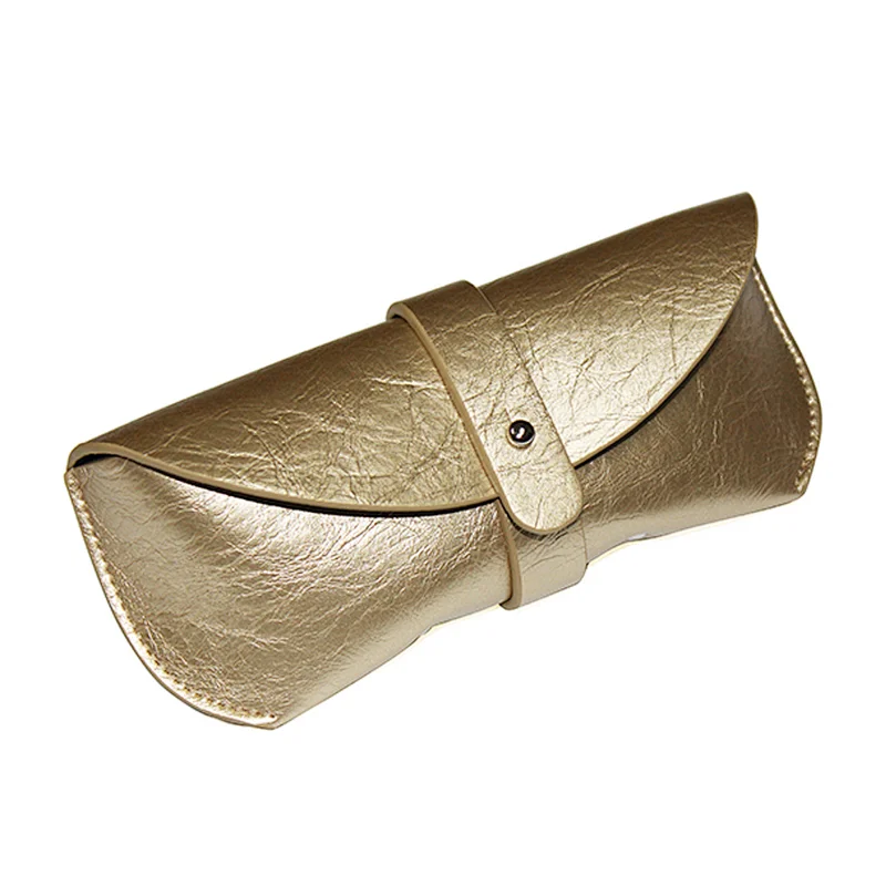 gold Leather Sunglass Case