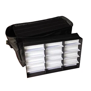 Black Optical Frame Display Suitcase with Glasses Trays