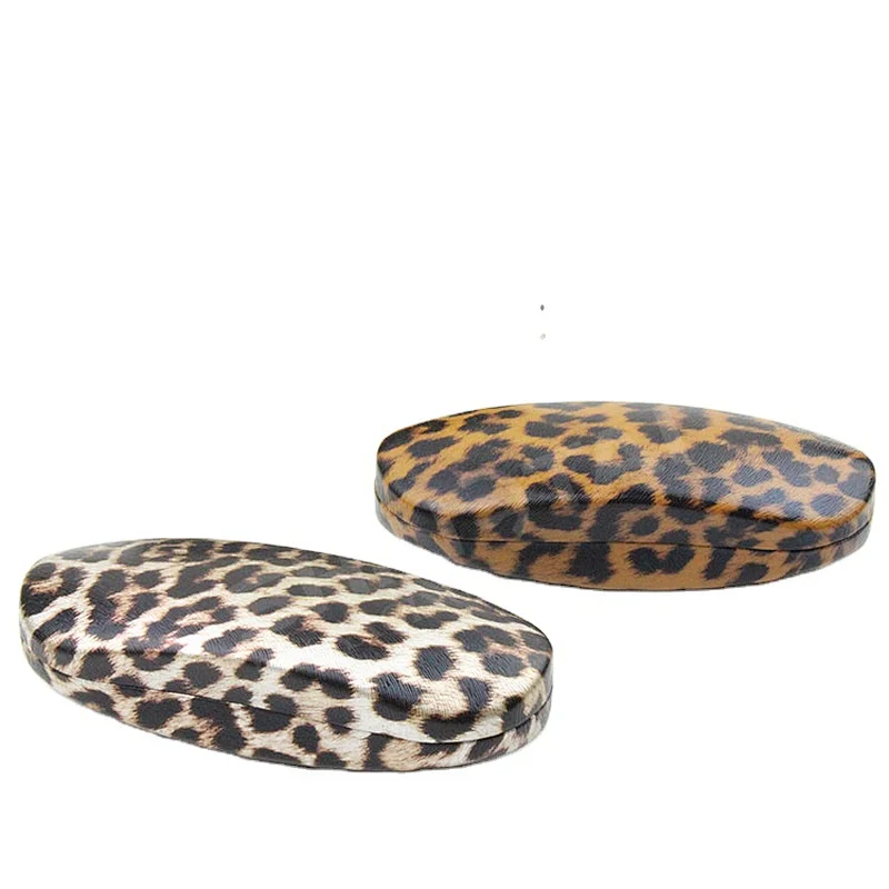 Beautiful Leopard Print Eyewear Case Wholesale Custom Glasses Case Covered With Leather