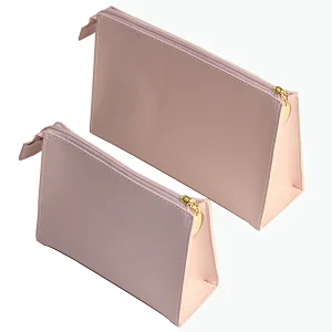 Pink Make Up Bag with Zipper for Travel