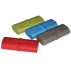 Luxury Fashion Handmade Eyeglass Sunglasses Bag with Band Pu Leather Glasses Packaging Case
