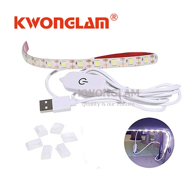 KWONGLAM Sewing Machine Light, LED Lighting Strip With Touch Dimmer and USB Power, Fits All Sewing Machines