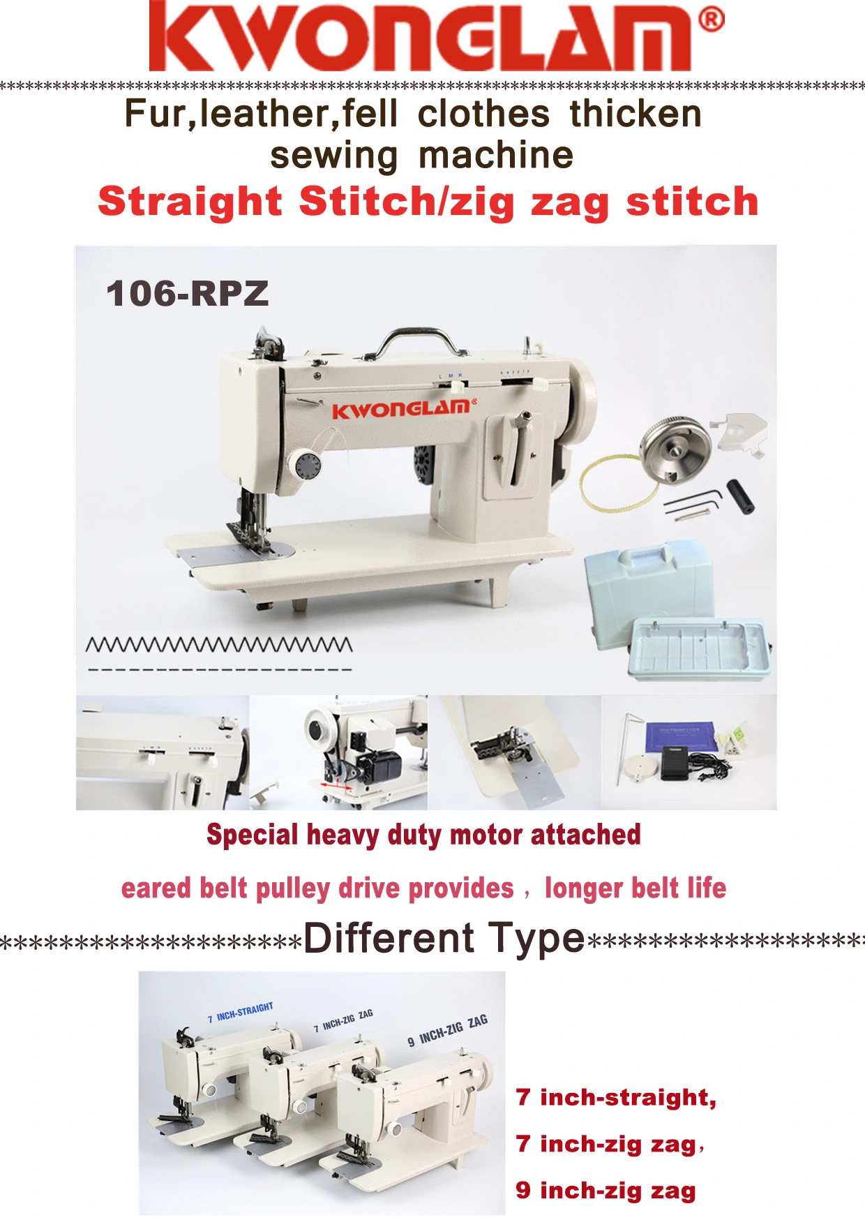 Portable ZigZag & Straight Machine