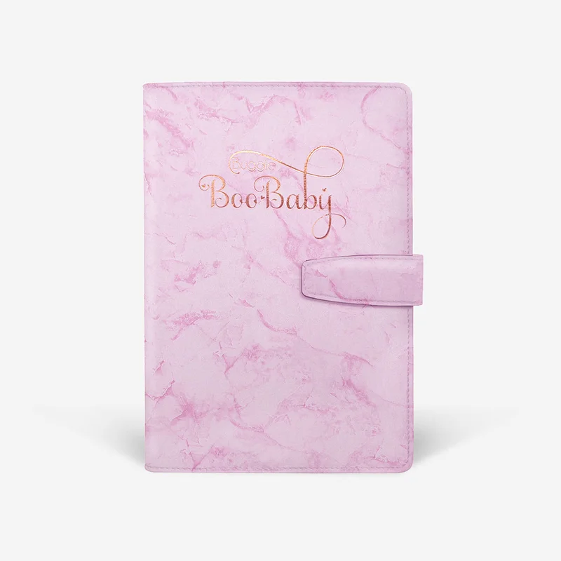 2021Book printing service Bronzing logo planner Cover customization PU notebook Leather Kit S Diary Pink Journal
