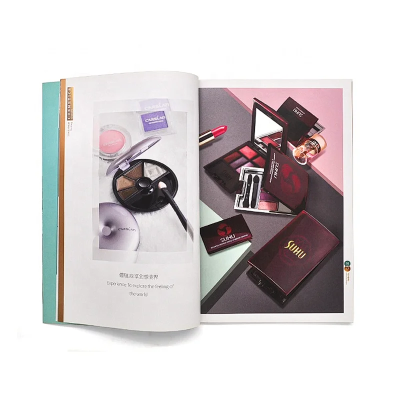 Fashion design full color printing cosmetic catalogue magazine books printing magazin online