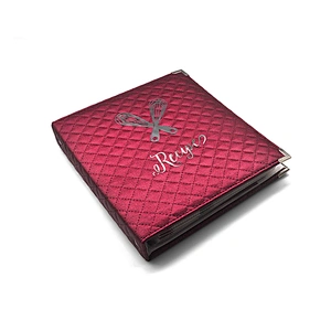 PU Leather Cover Recipe Binder 3 Hole Ring Binder Recipe Card Plastic Page Protectors  3 hole 2 pockets file folder product