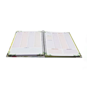 Fee sample Custom Design Sliver Spiral Hardcover Journal Notebook Planner with Protect Corner