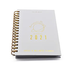 2021 Book printing service Custom cover logo yo daily planners notebook journal weekly planner