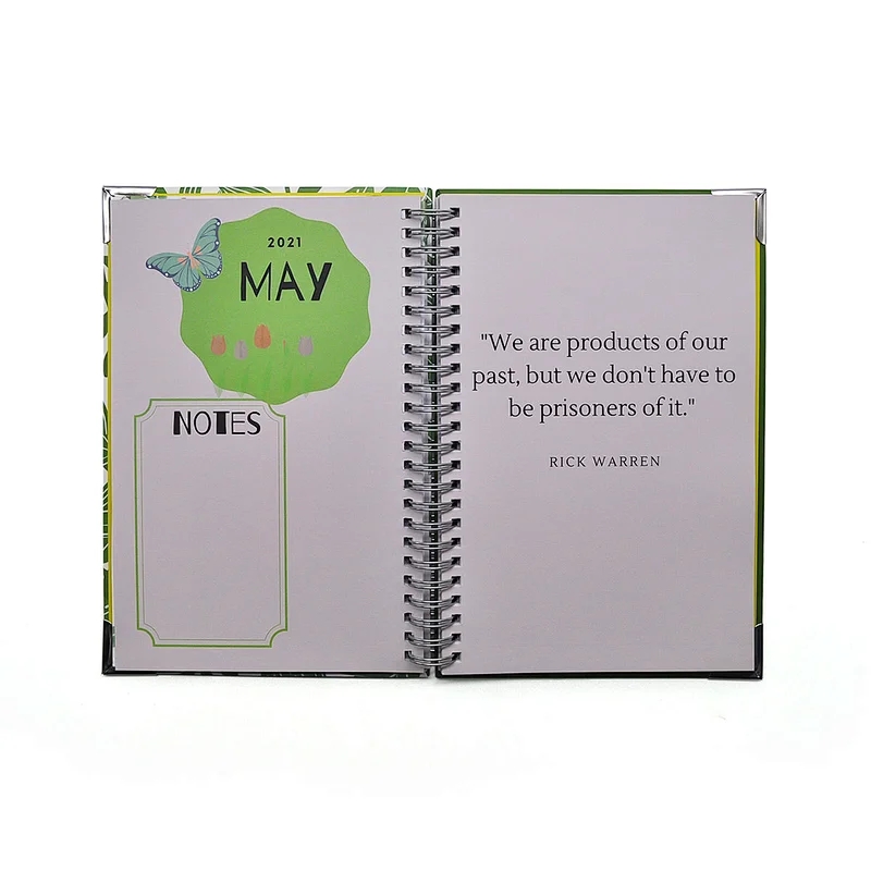 2021 Daily Planner Note books Jame Books Printing Custom yo waterproof cover planner notebook
