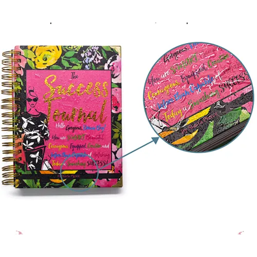 Free Sample Custom Journal Gold Spiral Planner Notebook  2021 Journal Book Printing Service