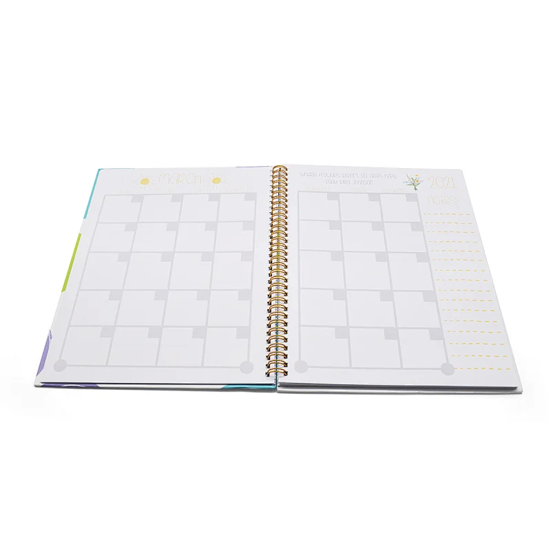 Jame 2021 Hot Sale agenda daily weekly hardcover notebook Planner with fancy sticks