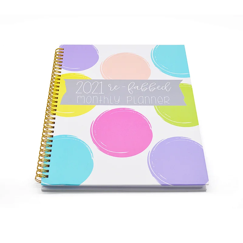 2021 custom notebook planner printing Color picture with calendar budget planner