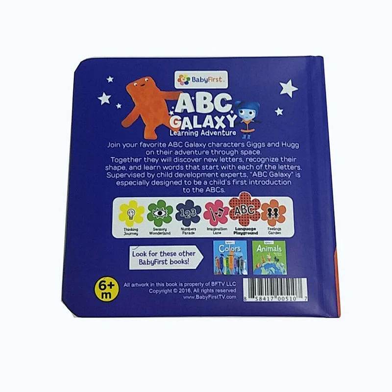 Children learn ABC English picture books 2021 Jame printing customize school books for kids