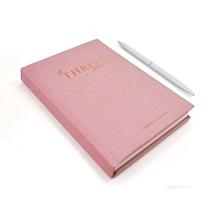 Printing Gloss Cover Business Woodfree Paper Notebook pu leather custom a5 hardcover dotted notebook with logo