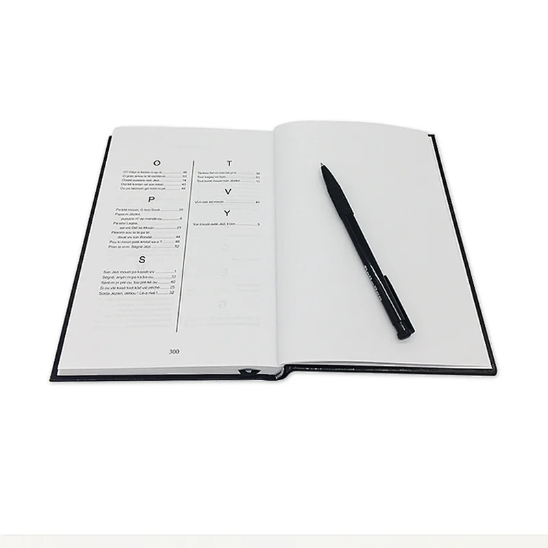 2021 Printing Service  leather notebook PU planner book reading english books With ribbon