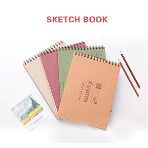 Student Book Drawing Book Notebook Paper  Leather PU Leather Gouache Paint notebook journal