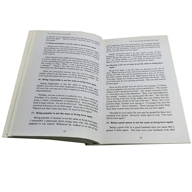 hot sell Novel Fiction English Book Printing  : How To Be Born Again & Avoid Hell
