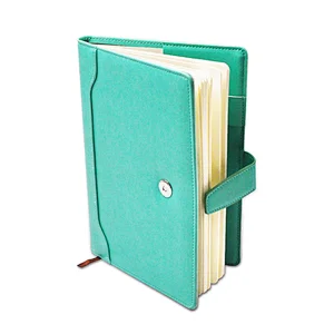 green crisp and fresh leather journal book for travel or keep diary