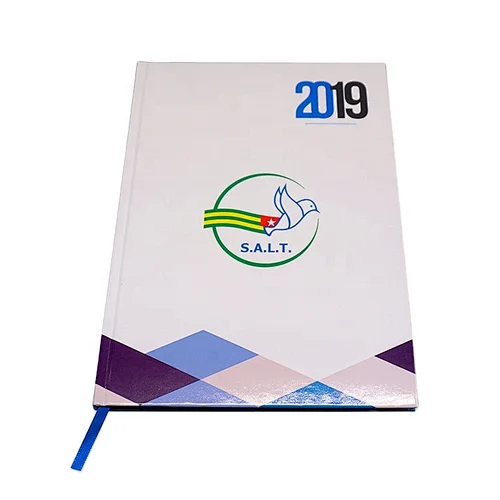 good quality Book Printing Hardcover planner for airline with ribbon Custom Logo OEM ODM