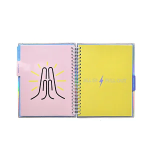 2021 factory customized color photo adhesive cover notebook travel journal daily planner