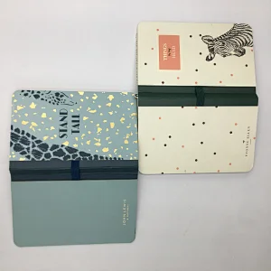Custom perfect binding printing business notebook with elastic band