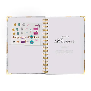 Jame Books Printing Metal corner protection journal notebook linen business  planner weekplanner