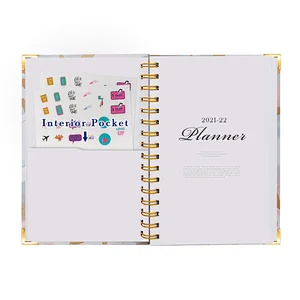 Jame factory customized color photo adhesive picture  cover notebook journal diary book agenda planner