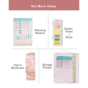 custom  books printing journals organizer  agenda Hardcover A4 A5 Spiral Daily journal planner notebook