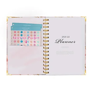custom  books printing journals organizer  agenda Hardcover A4 A5 Spiral Daily journal planner notebook