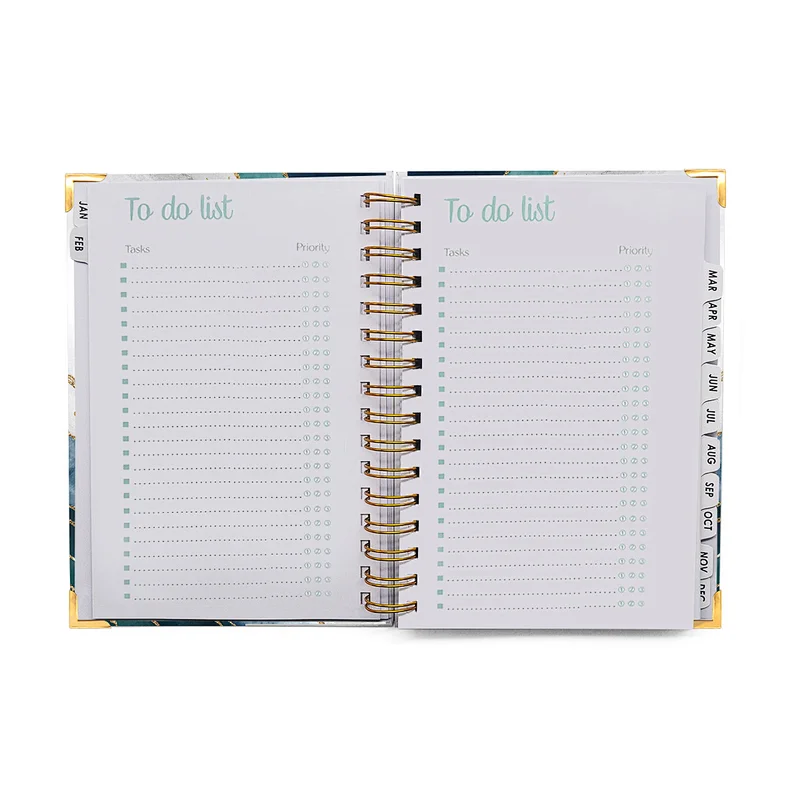 daybook Custom books Printing notes records spiral Hardcover journal monthly weekly daily planner agenda planner