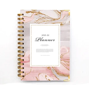 custom  books printing journals organizer  agenda Hardcover A4 A5 Spiral Daily journal planner notebook