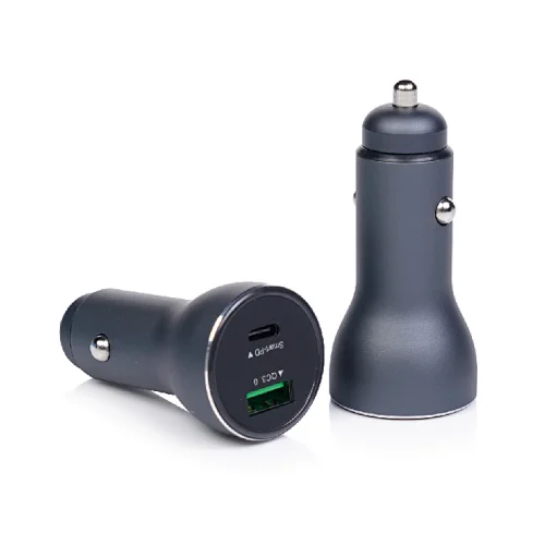 Aluminum QC3.0+PD Dual Ports Car Charger